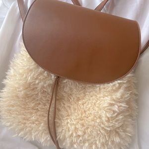 Forever21 faux-shearling backpack, 90s style, perfect condition, never worn